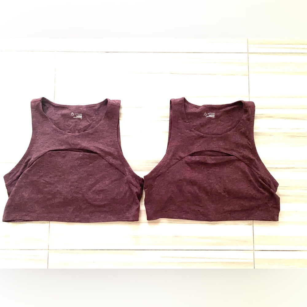 Aerie Burgundy Sports Bra set of 2
